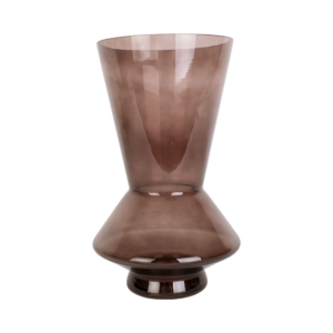 Bloemenvaas Glow groot 28x 17 cm - chocoladebruin