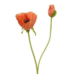 Klaproos Deluxe kunstbloem 70 cm oranje