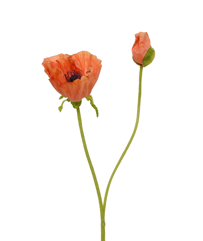 Klaproos Deluxe kunstbloem 70 cm oranje 1 Klaproos Deluxe kunstbloem 70 cm oranje