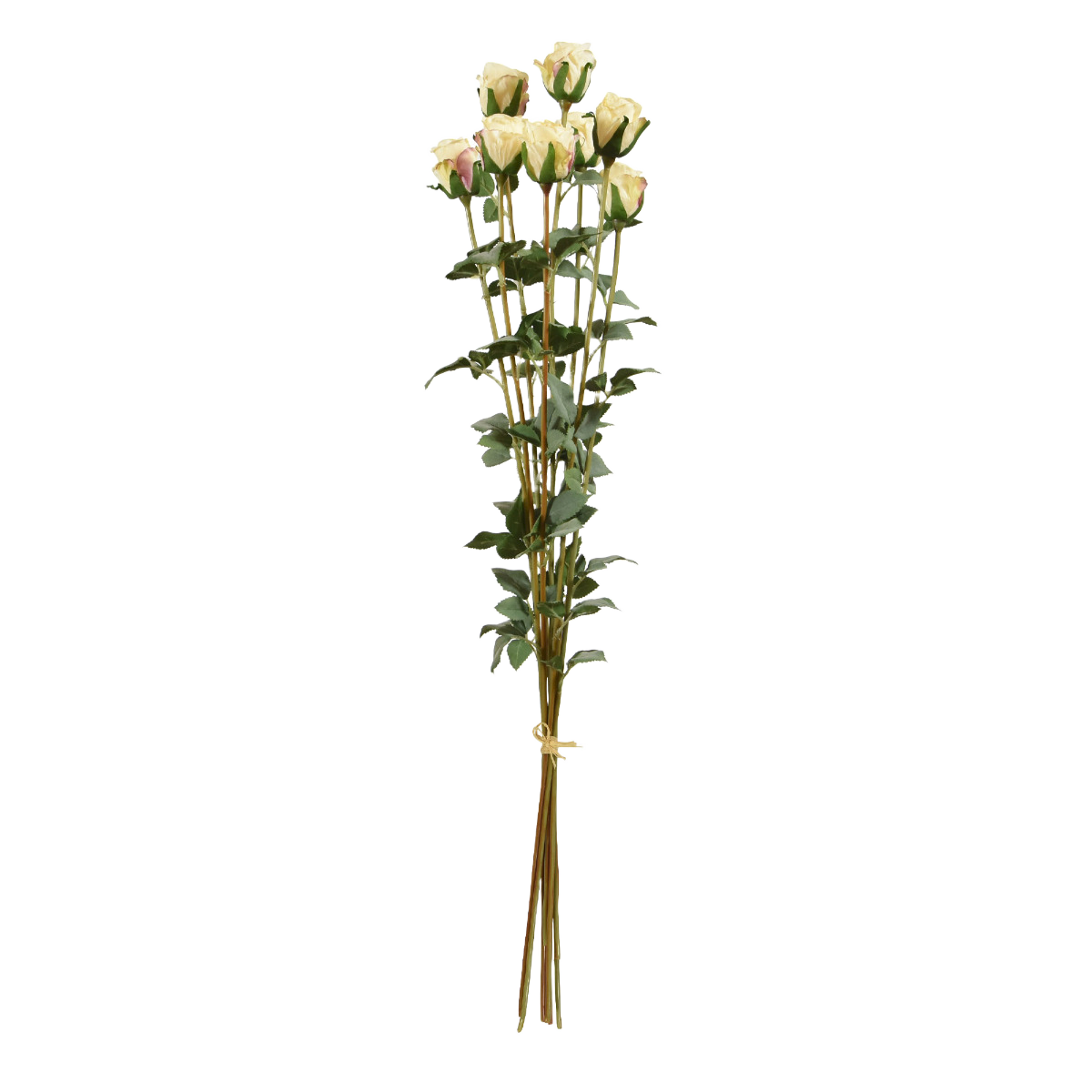 Kunst Rozenbundel x8 70 cm creme 1 Kunst Rozenbundel x8 70 cm creme