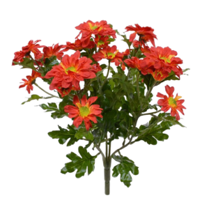 Chrysant kunstboeket 35 cm oranje