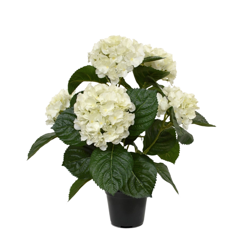 Hortensia kunstplant 40cm creme in pot 1 Hortensia kunstplant 40cm creme in pot