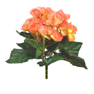 Begonia kunstplant 20cm - zalm