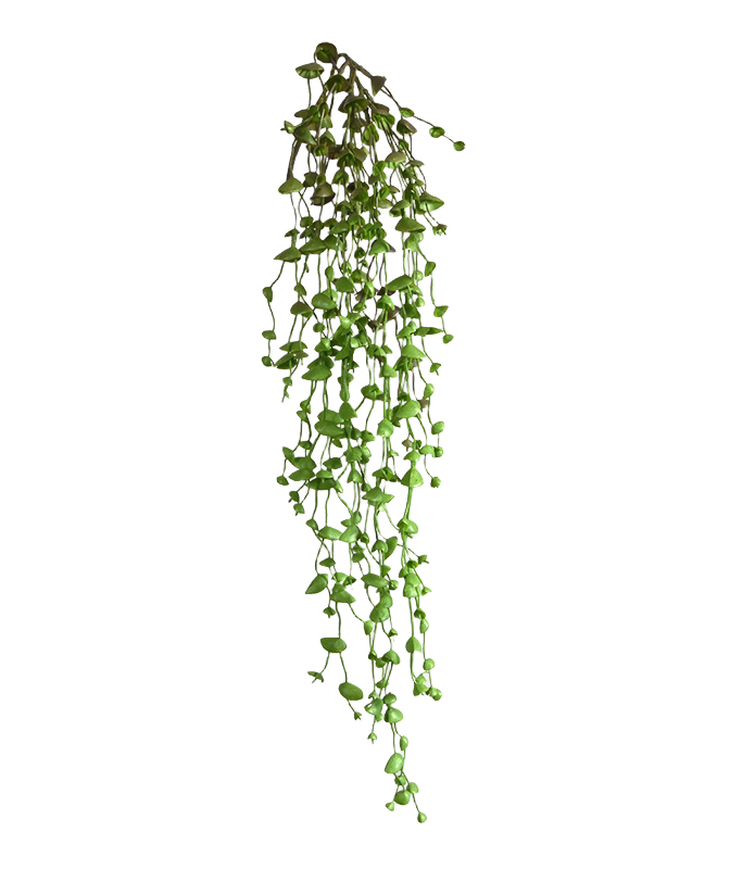 Erwten kunst hangplant 60cm - groen 1 Erwten kunst hangplant 60cm - groen