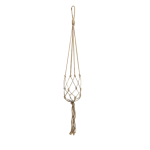 Bloempothanger Macrame bruin L90
