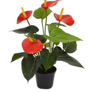 Anthurium kunstplant 40cm - rood in 10cm kweekpot